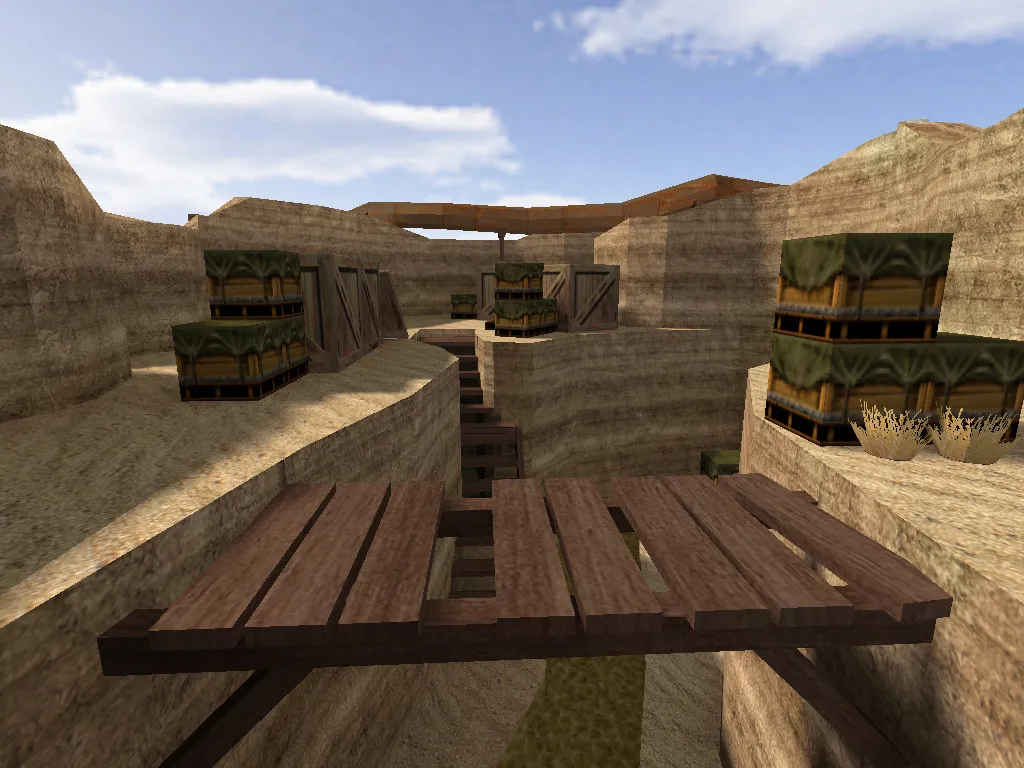 Скриншот  de_chasm карта для CS 1.6: баланс сторон, точки под клатчи, .nav для ботов и оптимизация