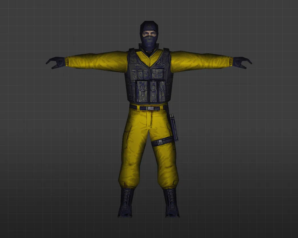 Скриншот Модель «Желтый спецназ» для CS 1.6 - уникальный скин для игроков