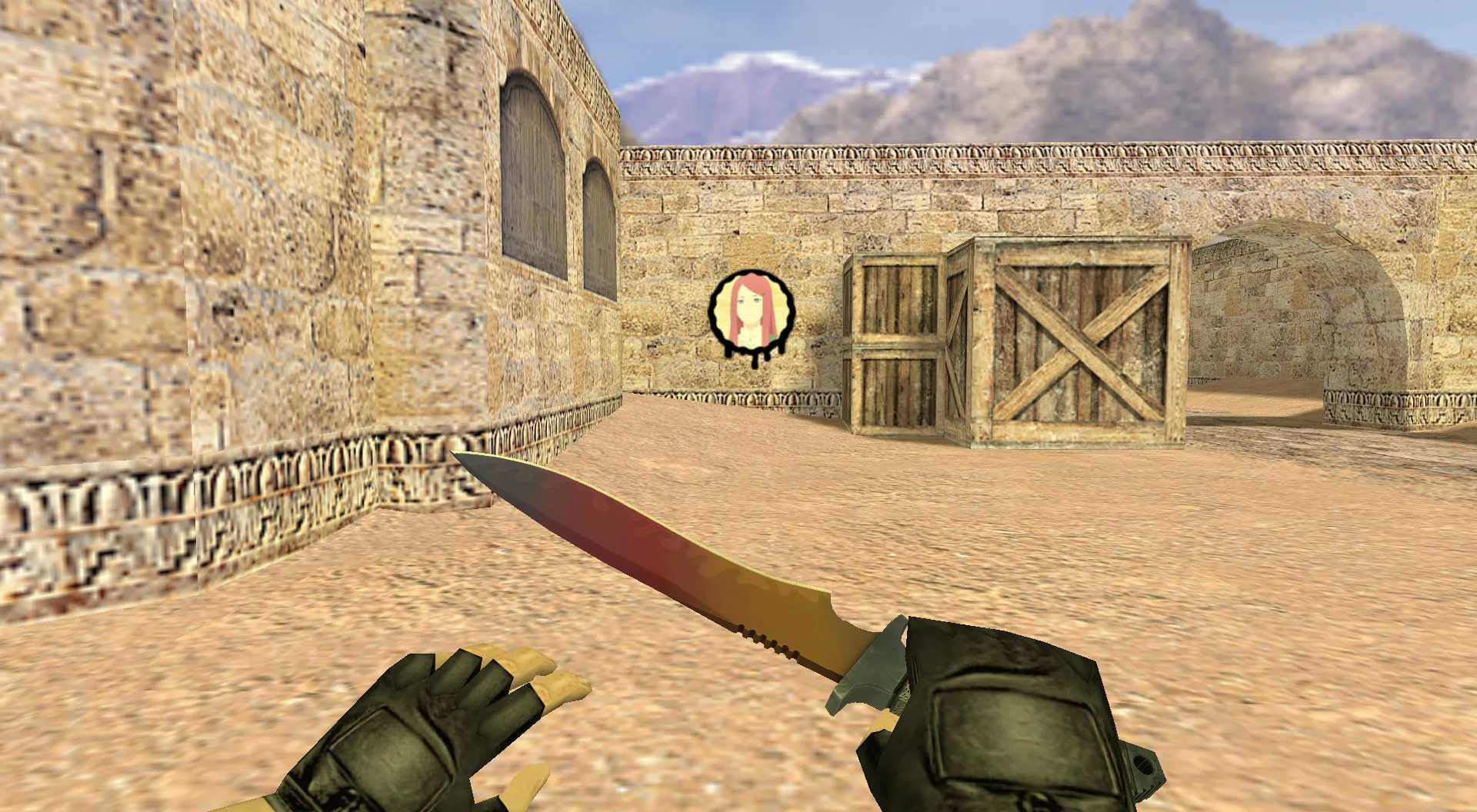 Скриншот Граффити «Кушина Узумаки» для CS 1.6 - Уникальное Аниме Искусство