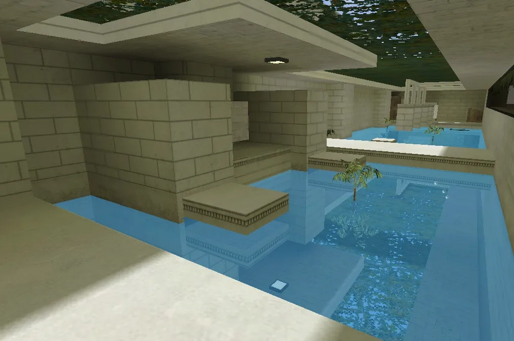 Скриншот  deathrun_summer_vf для CS 1.6: карта deathrun, точки ловушек, оптимизация и .nav для ботов