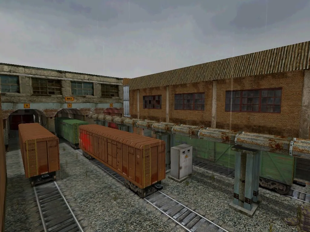 Скриншот  Карта de_rain для CS 1.6 - Тактические возможности и баланс сторон