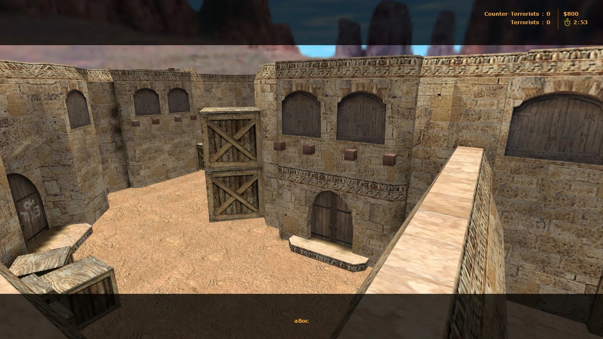 Скриншот  Карта de_dust_playme для CS 1.6: тактика за CT и T, точки на миде, оптимизация wpoly/epoly