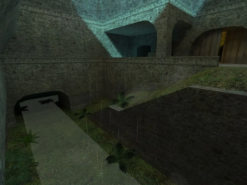 Скриншот Карта de_azrain_1bt_beta для CS 1.6: баланс сторон, точки, .nav и оптимизация wpoly/epoly