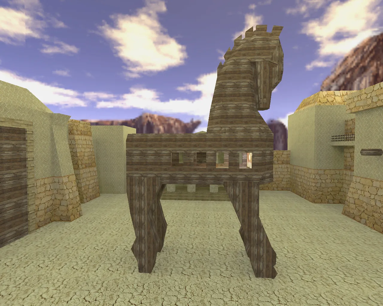 Скриншот  Карта ka_troy для CS 1.6: ножевые раунды, баланс сторон, точки и боты с .nav