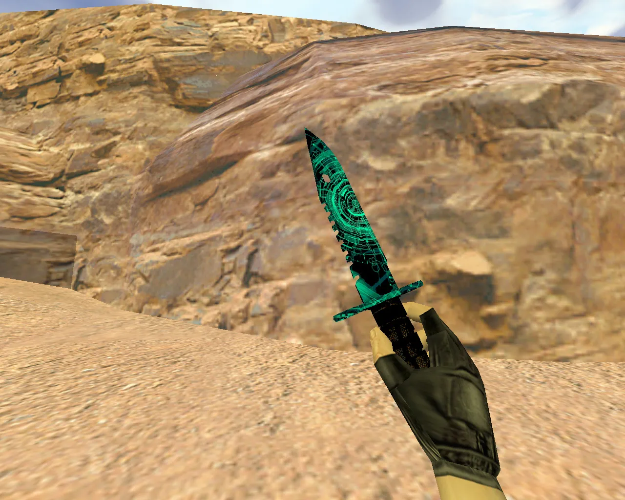 Скриншот Модель ножа «Штык-нож М9 Осколок» для CS 1.6: v_ и p_ модели, звуки, анимация осмотра