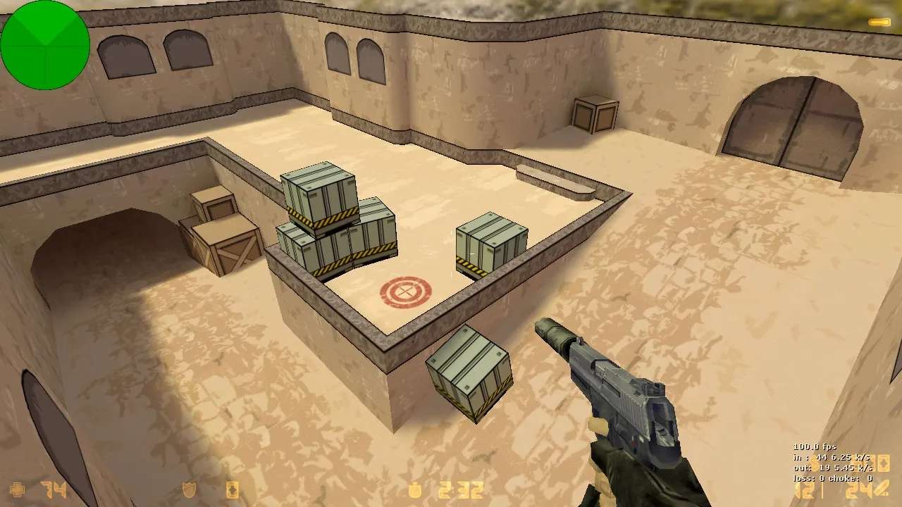 Скриншот  de_dust2_toon для CS 1.6: карта, тактики за Т и за КТ, оптимизация, .nav и баланс