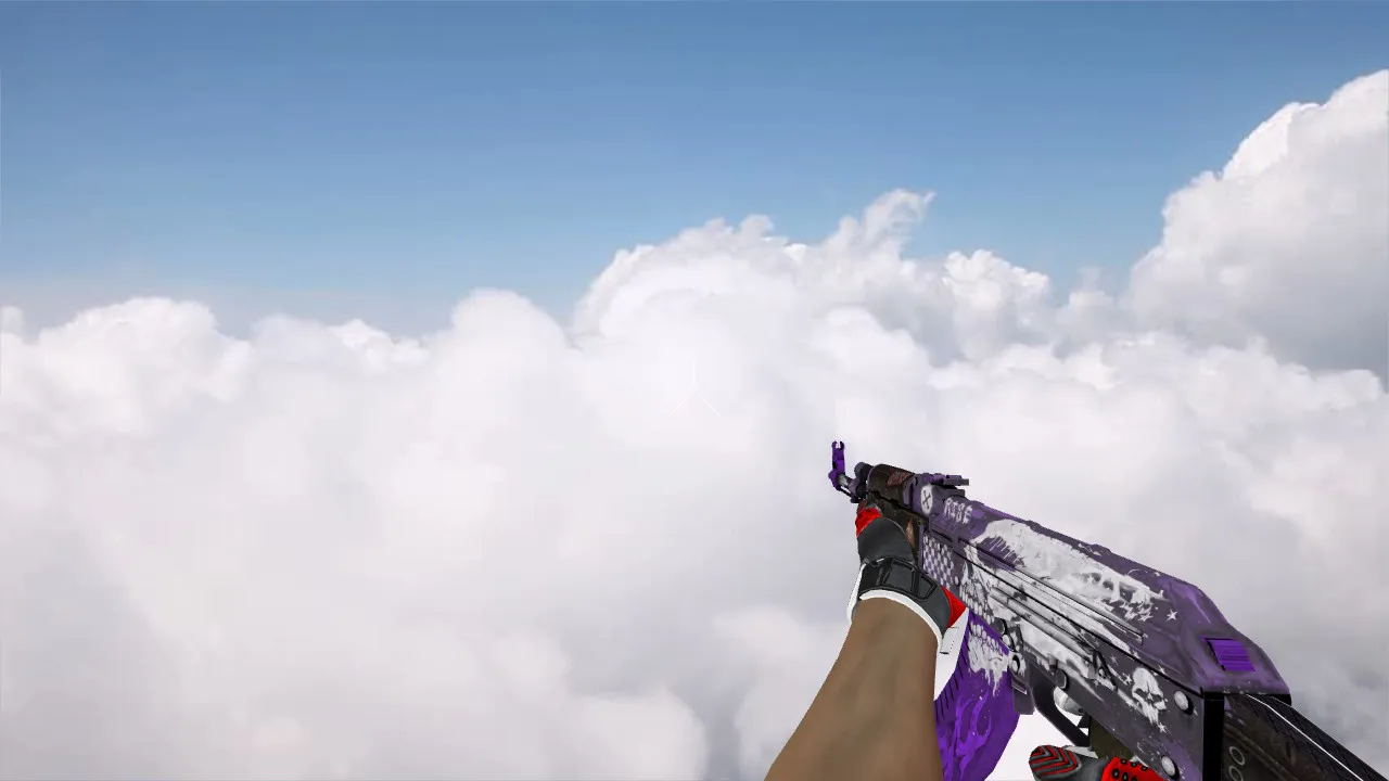 Скриншот Модель «AK-47 Rise Purple» v_ p_ w_ для CS 1.6: звуки, анимация осмотра, качество текстур