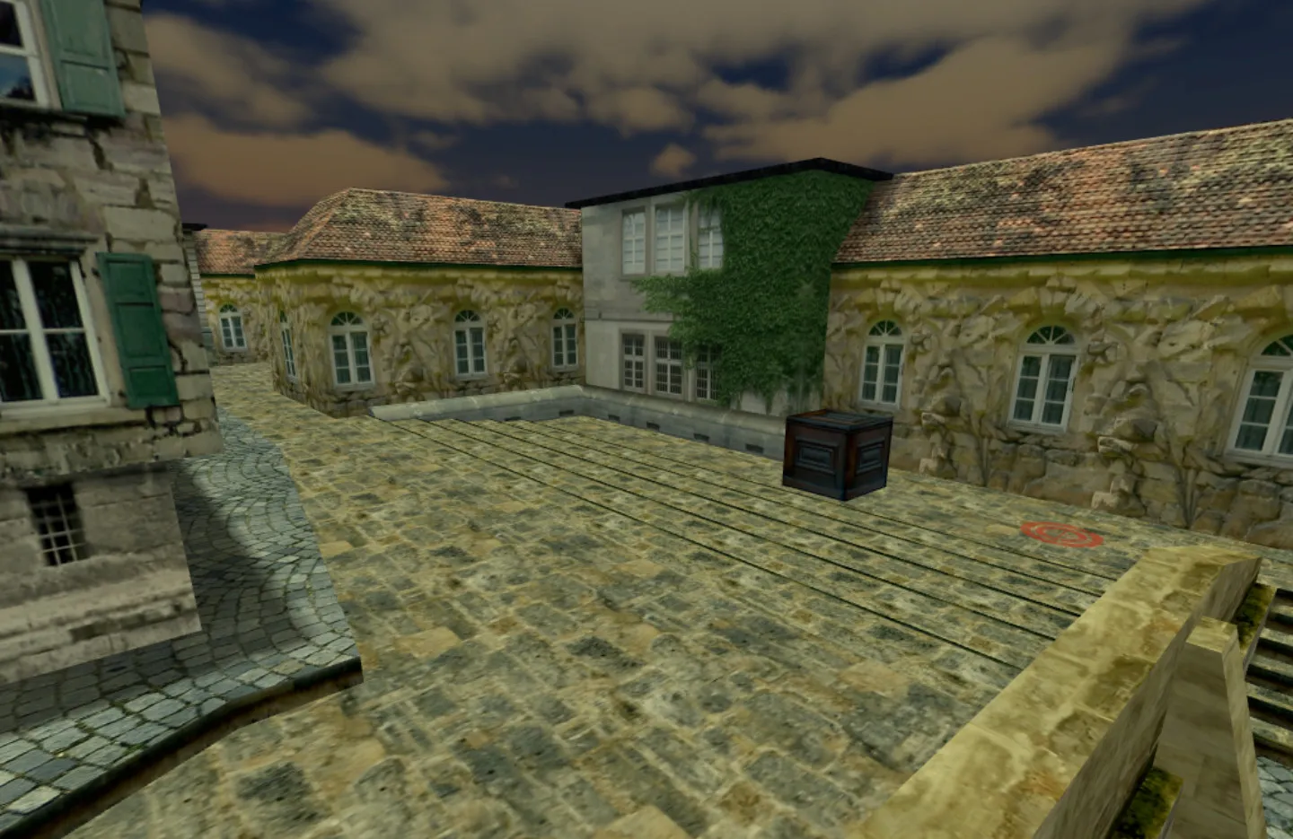 Скриншот  Карта de_aristocracy_test для CS 1.6: баланс сторон, точки под каты, .nav для ботов и оптимизация под FPS