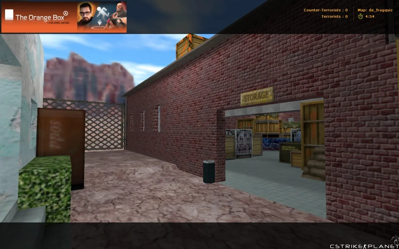Скриншот  de_fragquiz — карта для CS 1.6: баланс сторон, точки, .nav, оптимизация wpoly/epoly