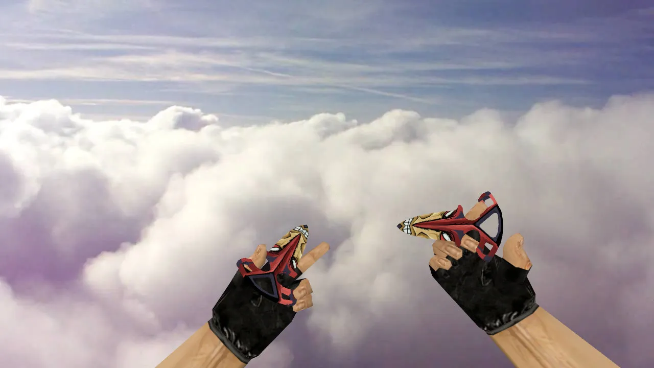 Скриншот Модель ножа «Shadow Daggers Totem» для CS 1.6: v_, p_, w_ модели, звук, анимации осмотра