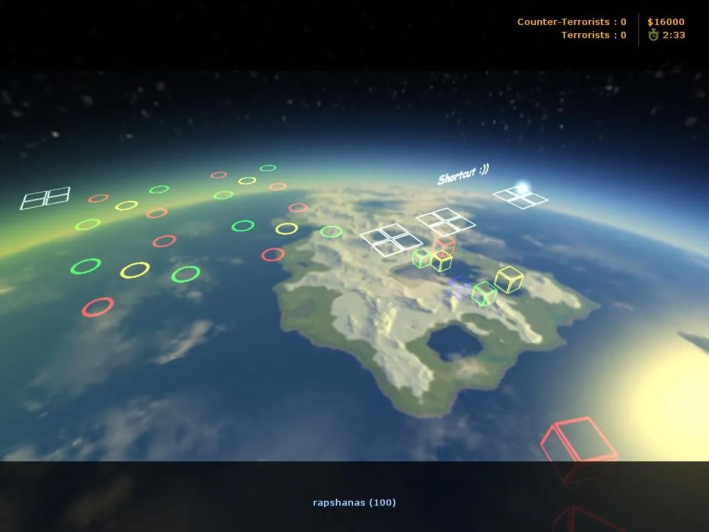 Скриншот  deathrun_vacuum_clarion — карта Deathrun для CS 1.6: точки, раунды, .nav и оптимизация