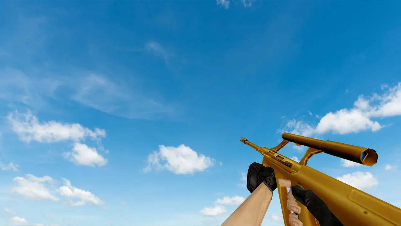 Скриншот Пак моделей оружия «Gold Weapons Pack V3» для CS 1.6: v_ p_ w_ модели, звуки, анимация осмотра