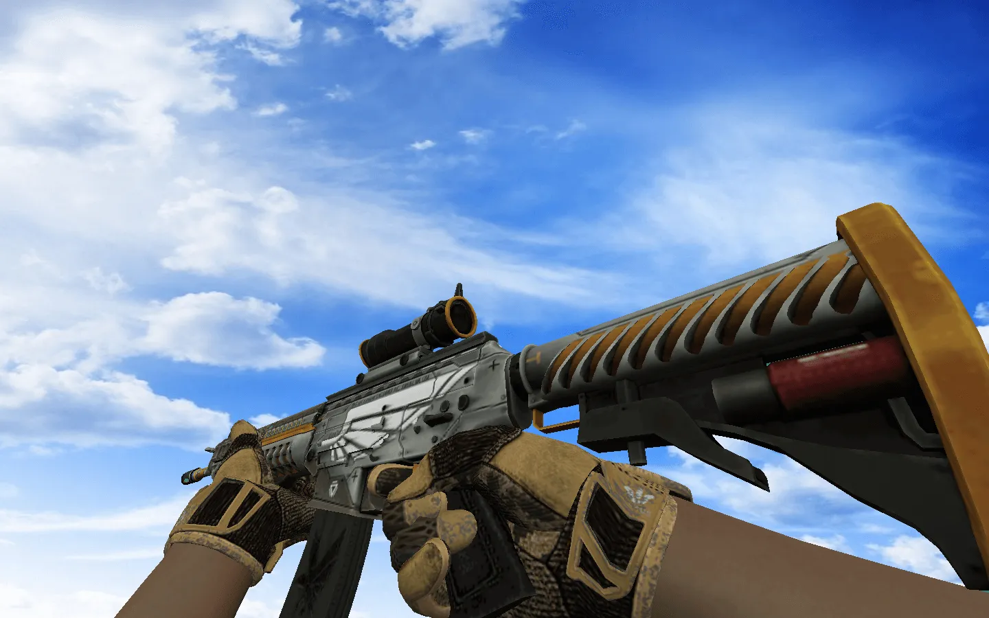 Скриншот  Пак оружия CS 1.6 «Засуха» со спортивными перчатками: АК-47, AWP, M4A4, ножи и скины под руку