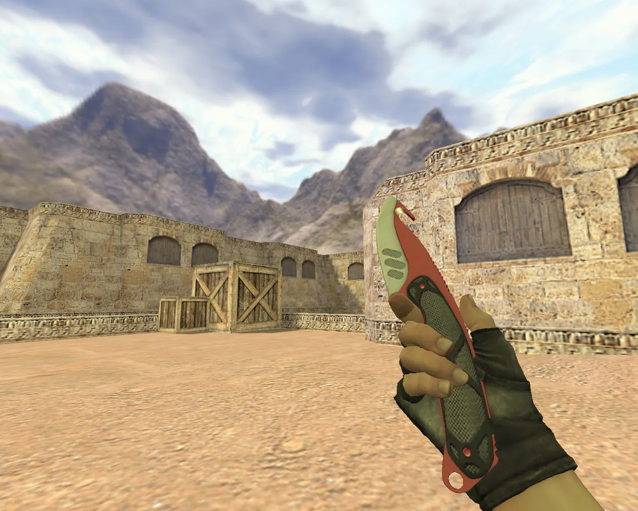 Скриншот v_ нож с лезвием-крюком Автотроника для CS 1.6: p_ и w_ модели, звук, анимация осмотра