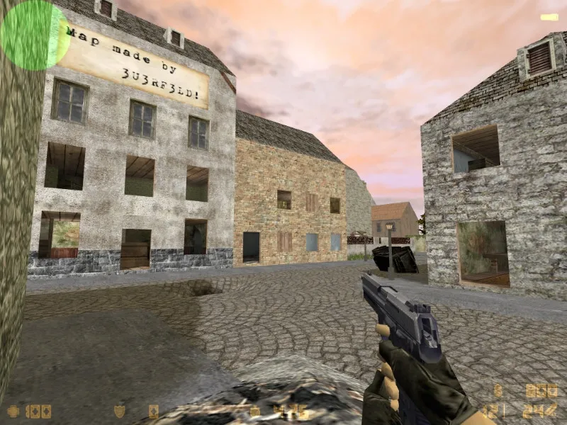 Скриншот  Карта de_carentan для CS 1.6: тактики за CT и T, точки контроля, оптимизация wpoly/epoly, .nav для ботов