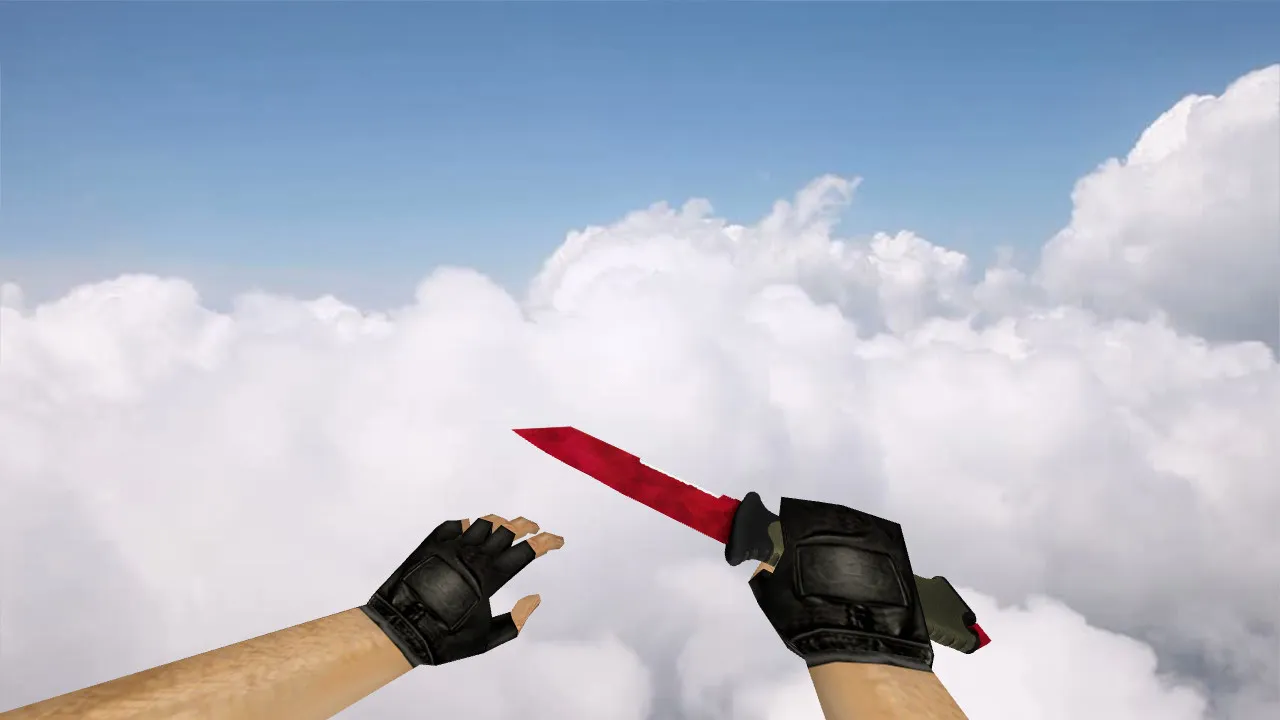 Скриншот Модель v_ и p_ «Ursus Knife Ruby» для CS 1.6: звуки, анимация осмотра, текстуры