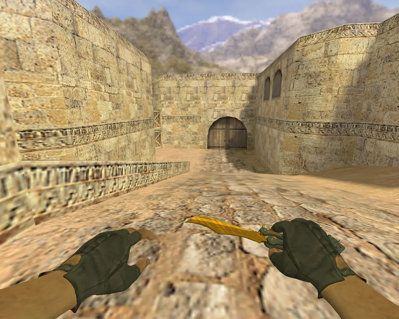 Скриншот Модель ножа «Нож-бабочка Зуб тигра» v_knife | p_knife | w_knife для CS 1.6: анимация осмотра, звуки, текстуры