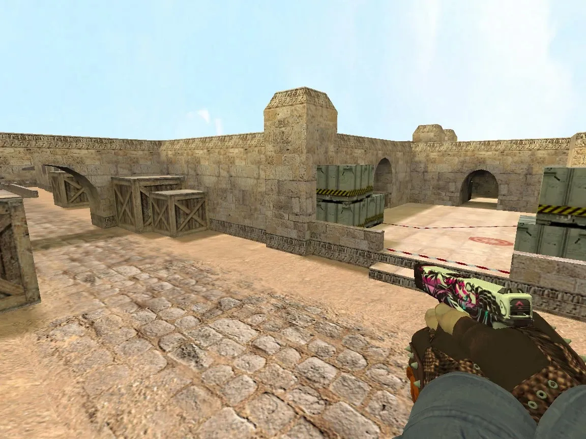 Скриншот  Карта de_dust_90 для CS 1.6: тактика, спавн, .nav, оптимизация и настройка сервера