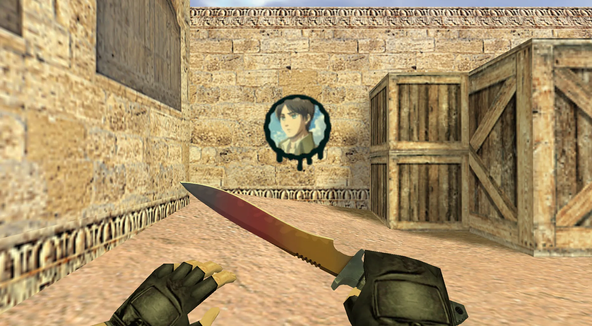 Скриншот Граффити «Эрен Йегер» для CS 1.6 - Аниме Граффити