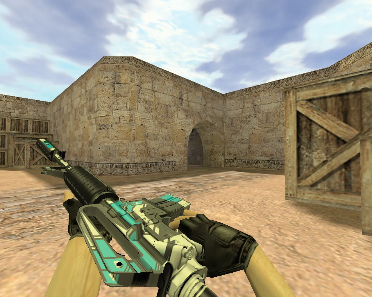 Скриншот Модель «М4А1 Эволюция» v_m4a1 p_m4a1 w_m4a1 для CS 1.6: звук, анимация осмотра, текстуры, настройка