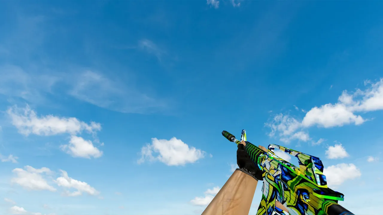 Скриншот Пак моделей оружия «Graffiti Weapon Pack» для CS 1.6: v_, p_, w_ модели, звуки, анимация осмотра и качество текстур