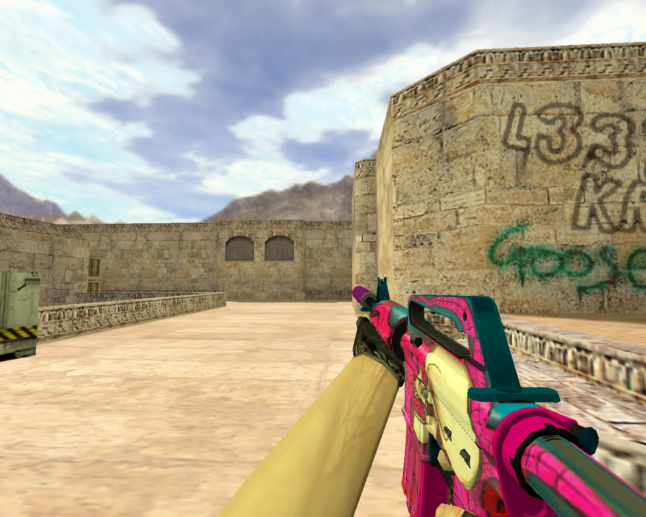 Скриншот Модель «М4А1 Гермес» v_ для CS 1.6: p_ w_ модели, звуки, анимация осмотра и текстуры