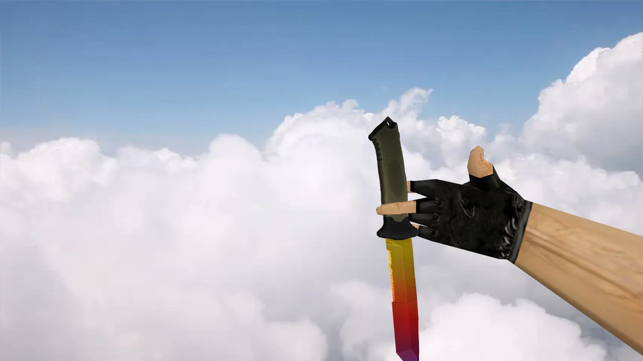 Скриншот Модель ножа «Медвежий нож «Градиент»» для CS 1.6: v_ / p_ / w_ модели, звук и анимация осмотра