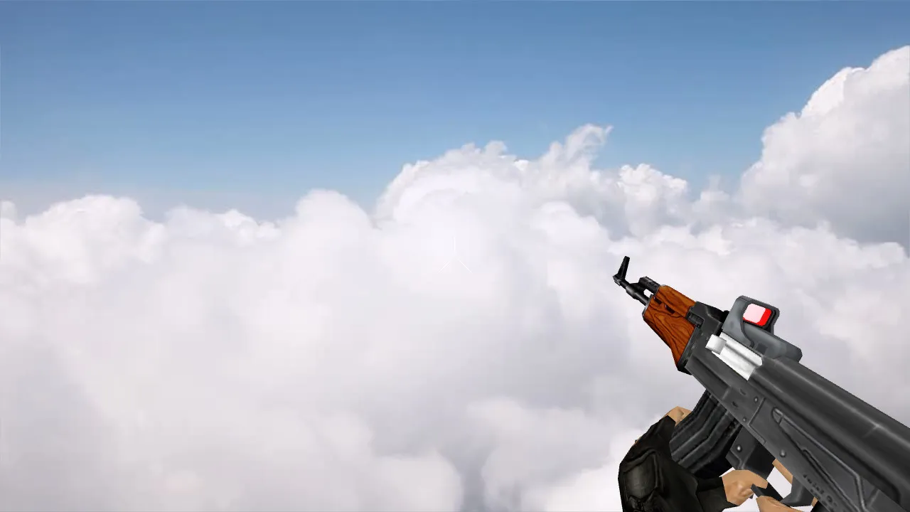 Скриншот Default AK-47 Holo v_ модель для CS 1.6: p_ w_ файлы, звук, анимация осмотра, текстуры и настройка