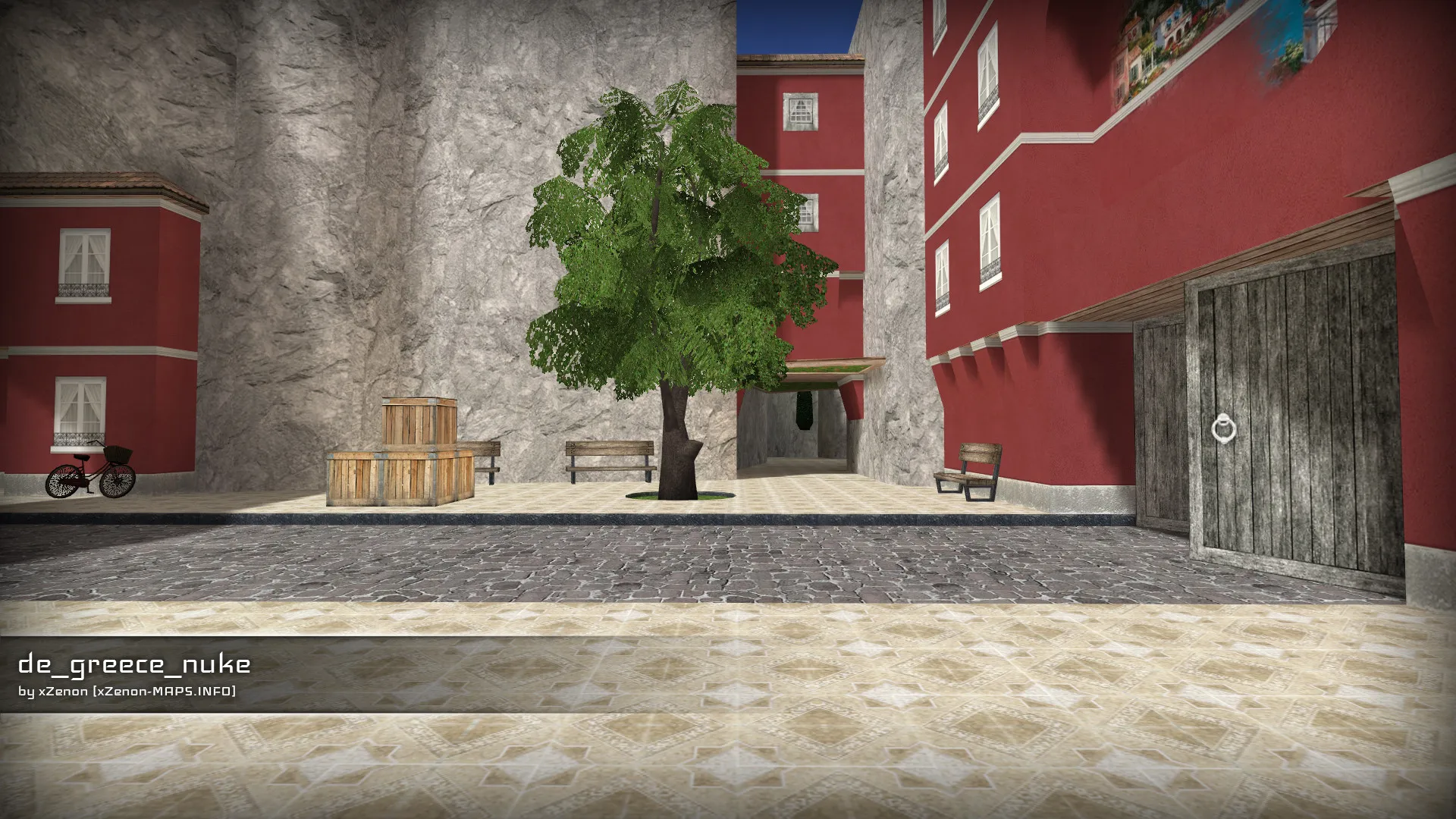 Скриншот  Карта de_greece_nuke_b3 для CS 1.6: точки, маршруты, .nav для ботов и оптимизация wpoly/epoly