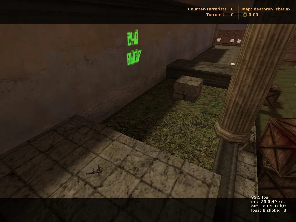 Скриншот  deathrun_skarlax для CS 1.6: тактика за терр/контр, точки, настройка ботов, .nav и оптимизация