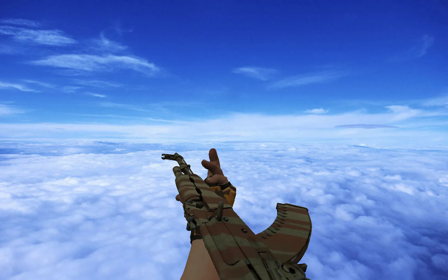 Скриншот Модель «Jah's AK-47 Predator» v_ + p_ + w_ для CS 1.6: звуки, анимация осмотра, качество текстур