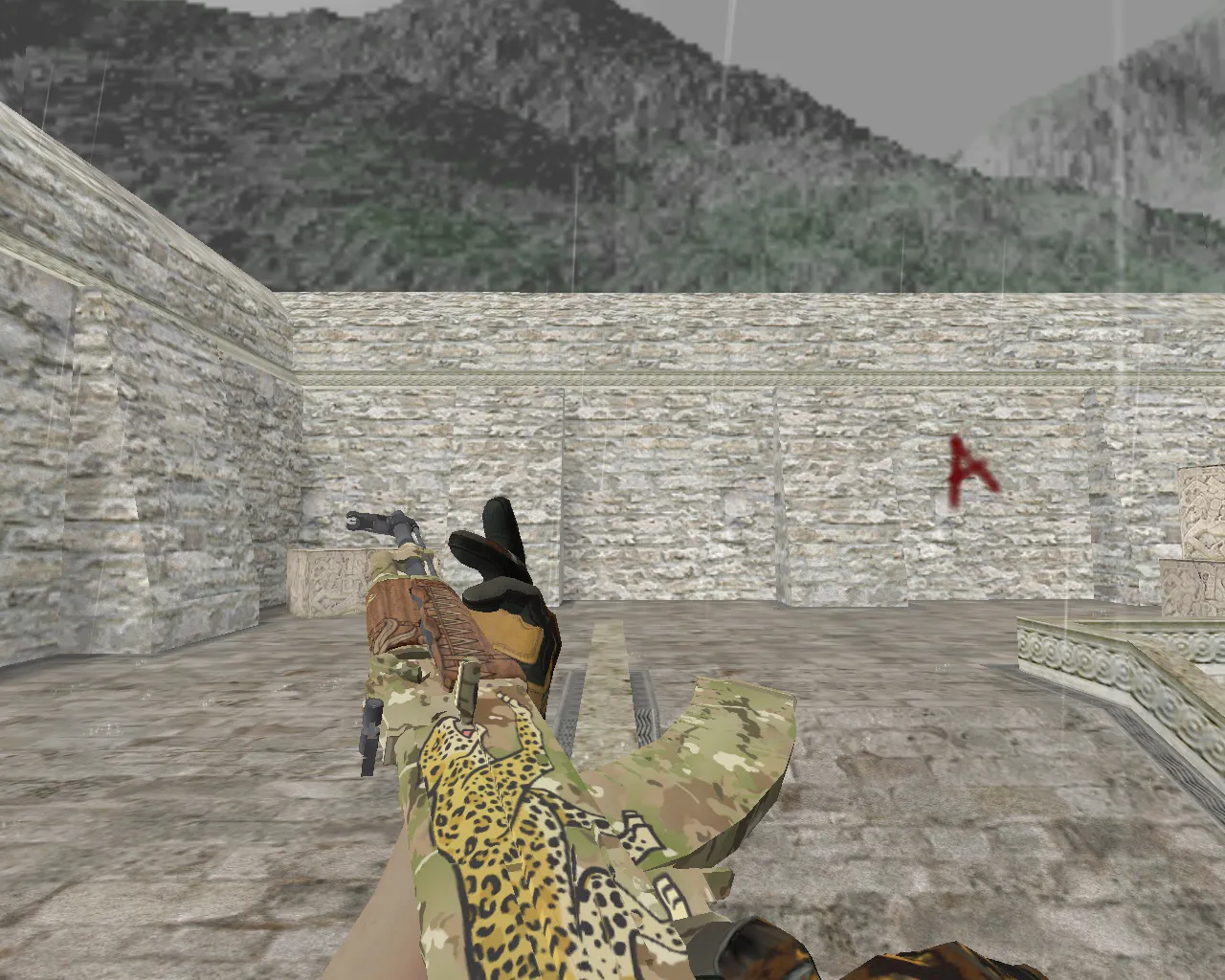 Скриншот Скин AK-47 Panthera Onca: v_ и p_ модели, звуки, анимация осмотра и текстуры для CS 1.6