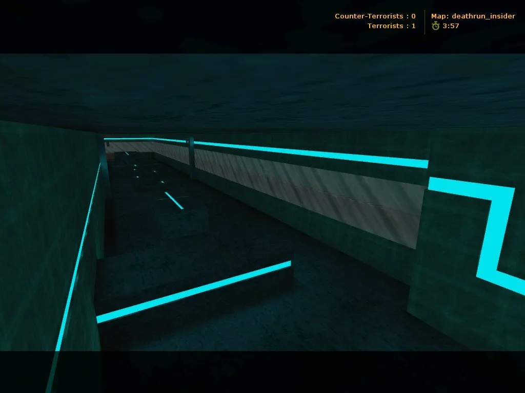 Скриншот  deathrun_insider карта для CS 1.6: ловушки, раунды, точки, .nav и оптимизация для стабильной игры