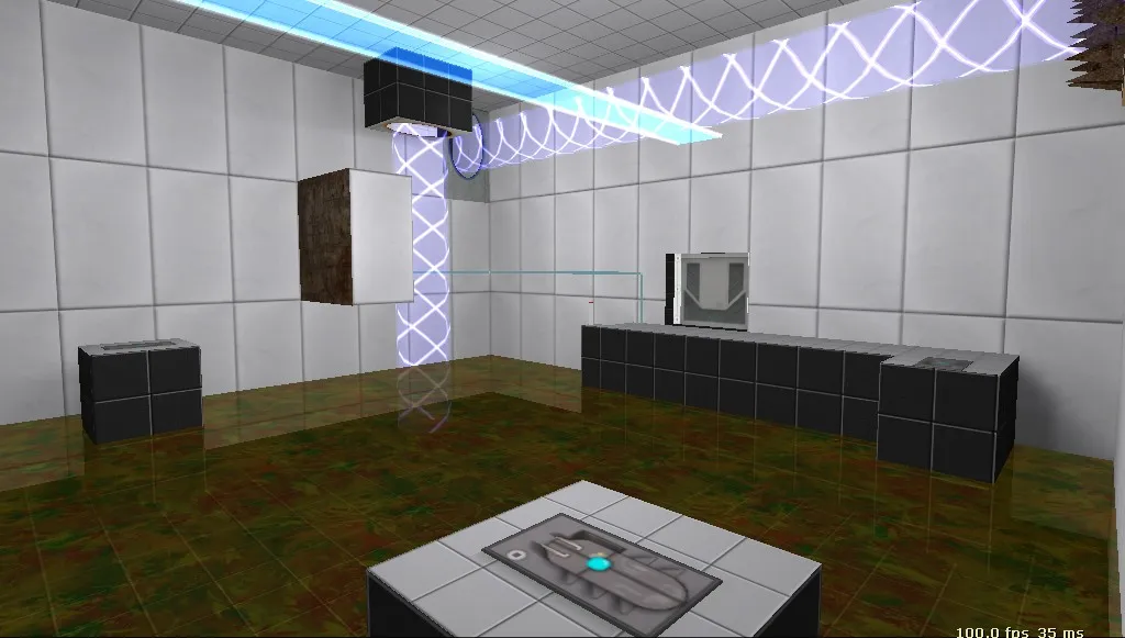 Скриншот  deathrun_aperture2 — карта для CS 1.6: точки, раунды, .nav и оптимизация