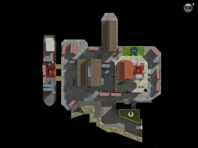 Скриншот  Карта css_port для CS 1.6: точки, баланс сторон, .nav для ботов и оптимизация wpoly/epoly