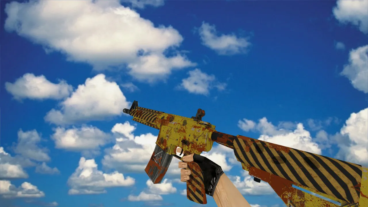 Скриншот М4А1 «M4A4 Machinery» v_ p_ w_ модели для CS 1.6: звуки, анимация осмотра, текстуры и настройка