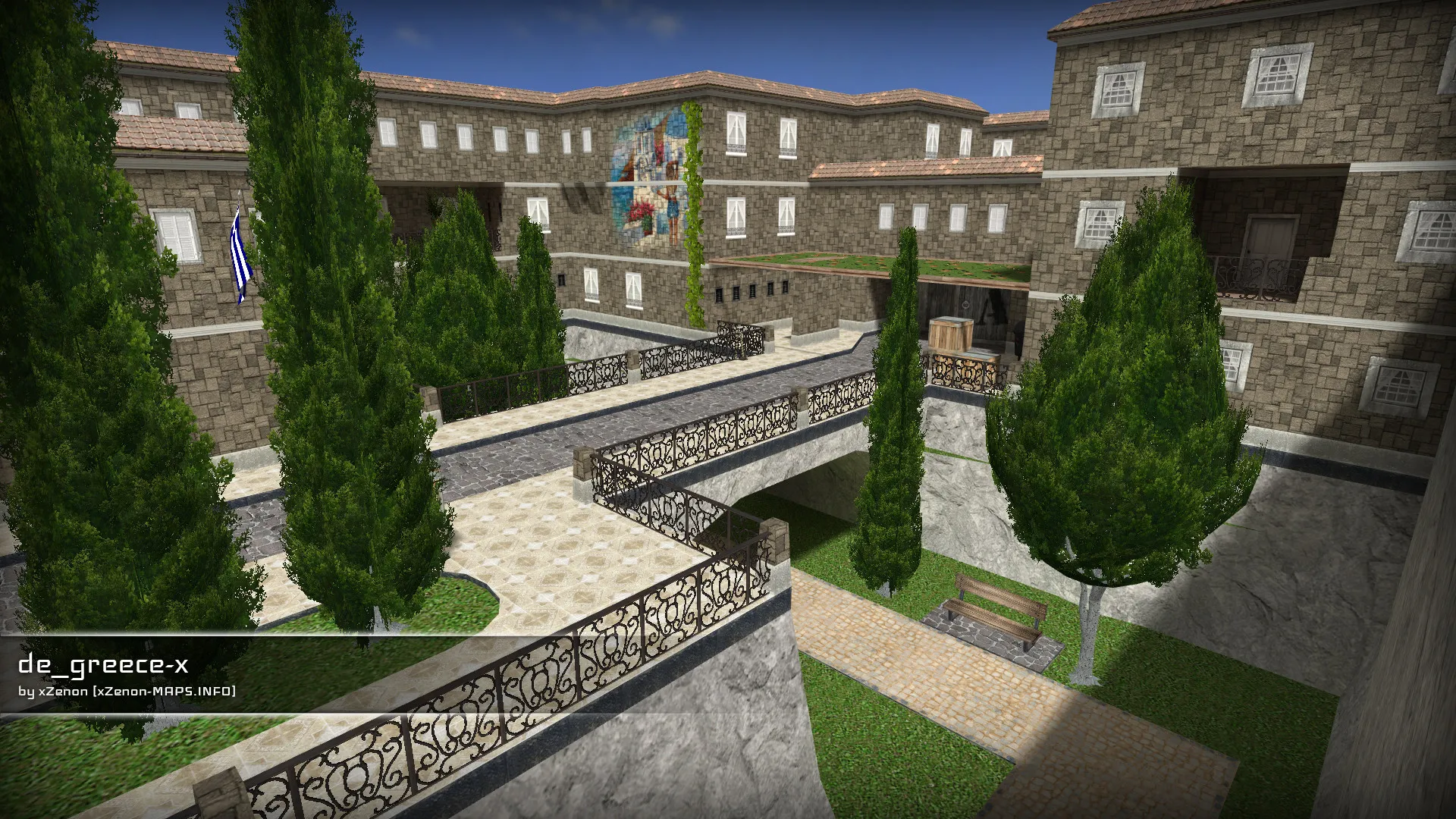 Скриншот  de_greece-x_b1 для CS 1.6: карта, навигация ботов, оптимизация и тактика за стороны