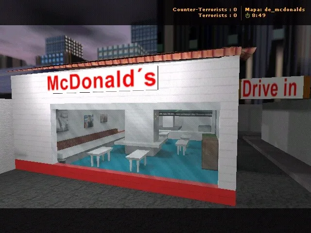 Скриншот  Карта de_mcdonalds для CS 1.6 - Тактика и особенности