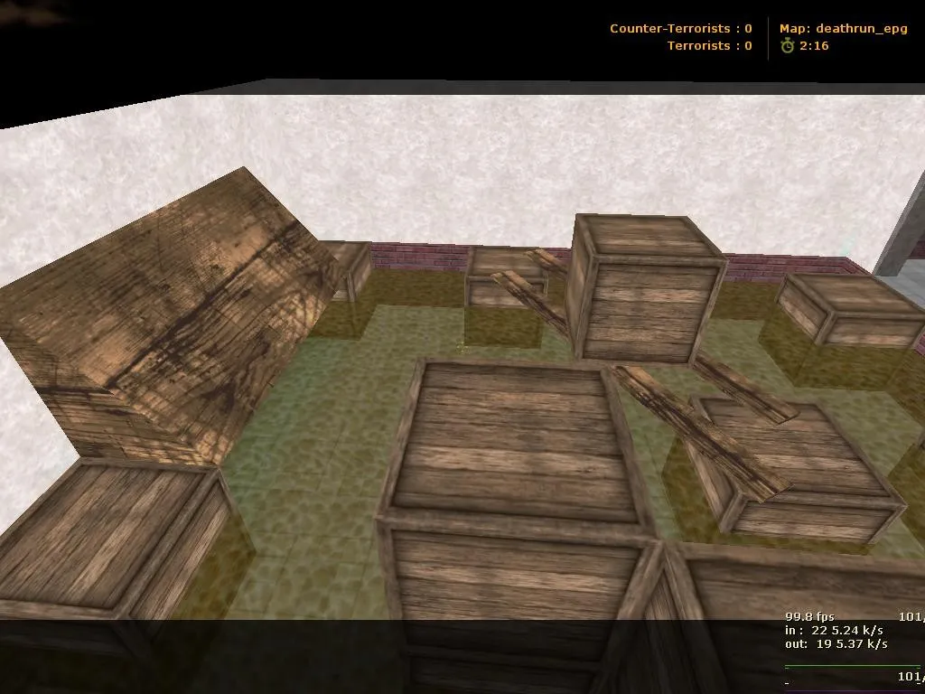 Скриншот  Карта deathrun_epg для CS 1.6: баланс сторон, точки, .nav для ботов и оптимизация wpoly/epoly
