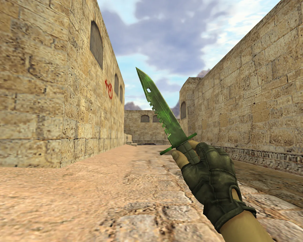 Скриншот Модель ножа v_ p_ w_ «Штык-нож М9 Гамма-волны» для CS 1.6: звуки, анимация осмотра и текстуры