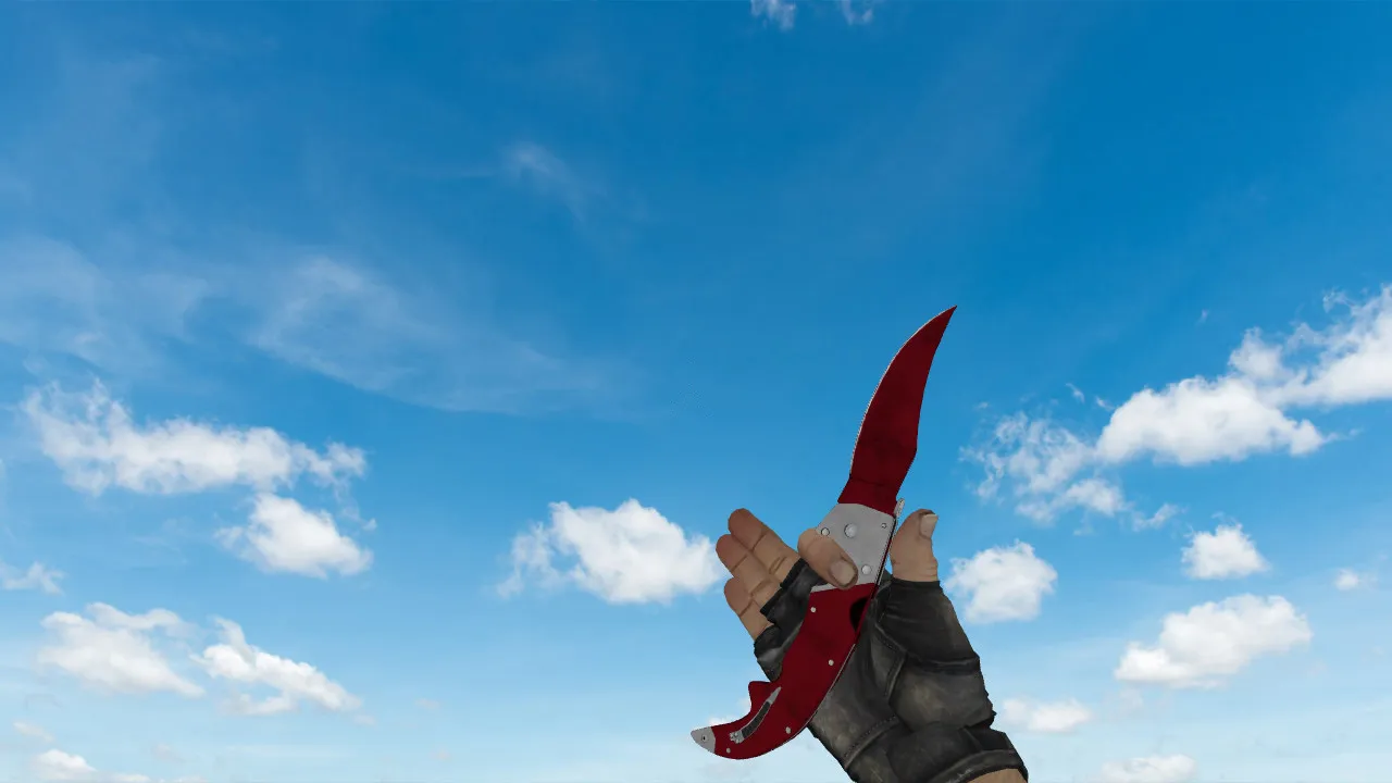 Скриншот Модель ножа Falchion Ruby (v_, p_, w_) для CS 1.6: звуки, анимация осмотра, качество текстур