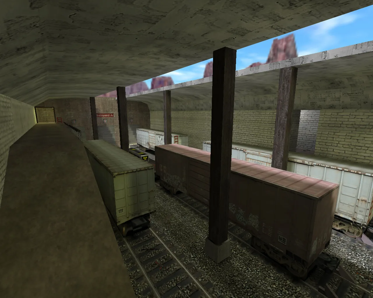 Скриншот  Карта 3d_aim_train для CS 1.6: тренировка прицела, точки спавна, навигация для ботов и оптимизация
