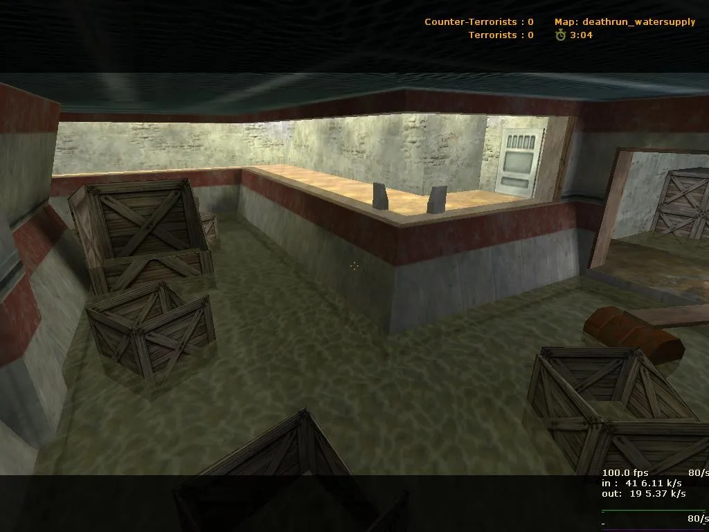 Скриншот  deathrun_watersupply — карта для CS 1.6: тайминги, ловушки, баланс сторон и .nav для ботов
