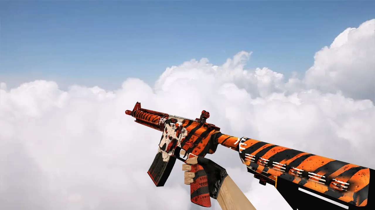 Скриншот Модель M4A4 SA Warrior v_m4a1 в CS 1.6: звуки, анимация осмотра, текстуры и качество модели