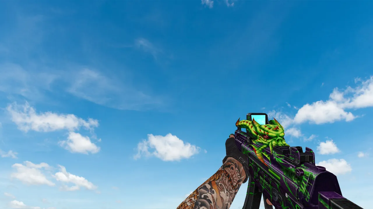 Скриншот Пак моделей оружия «Balrog Poison Skin Pack» для CS 1.6: v_, p_, w_ модели, звуки, анимация осмотра и качество текстур