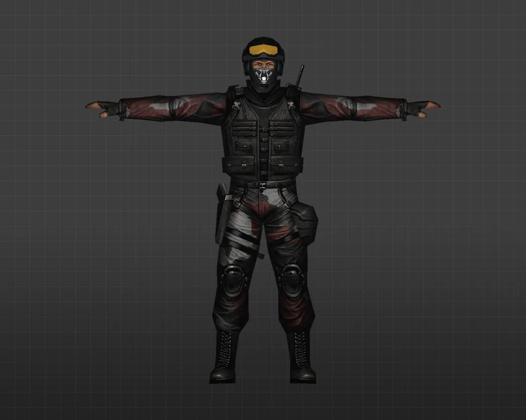 Скриншот Модель «Красный камуфляж» для CS 1.6 — уникальный стиль солдата