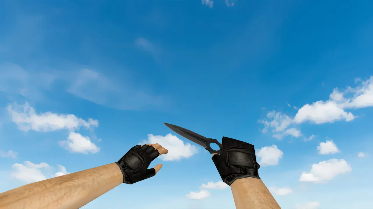 Скриншот Skeleton Knife Vanilla on Default Hands v_ нож для CS 1.6: текстуры, анимация осмотра и настройка sequences