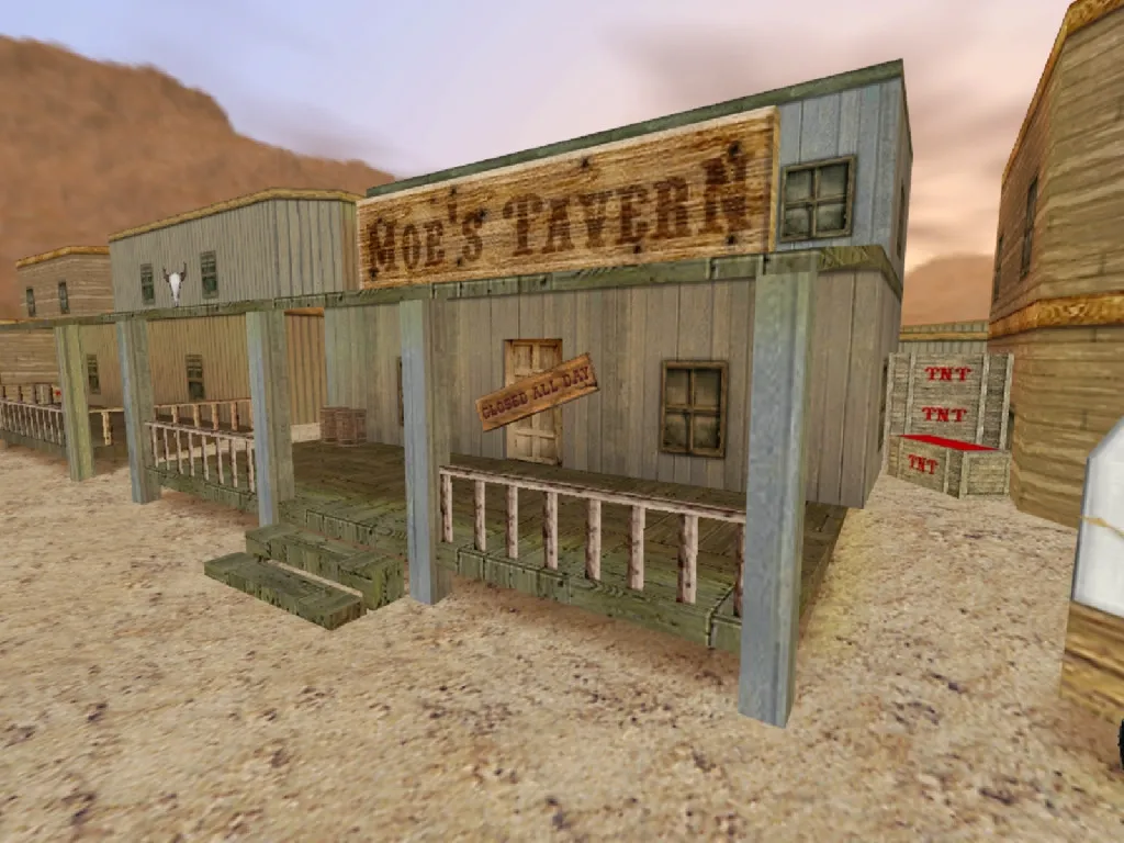 Скриншот  Карта de_wanted для CS 1.6: Тактика и особенности