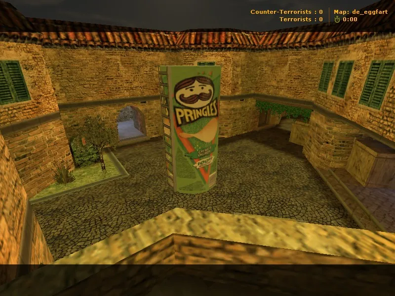 Скриншот  Карта de_eggfart для CS 1.6: баланс сторон, точки, .nav для ботов, оптимизация wpoly/epoly