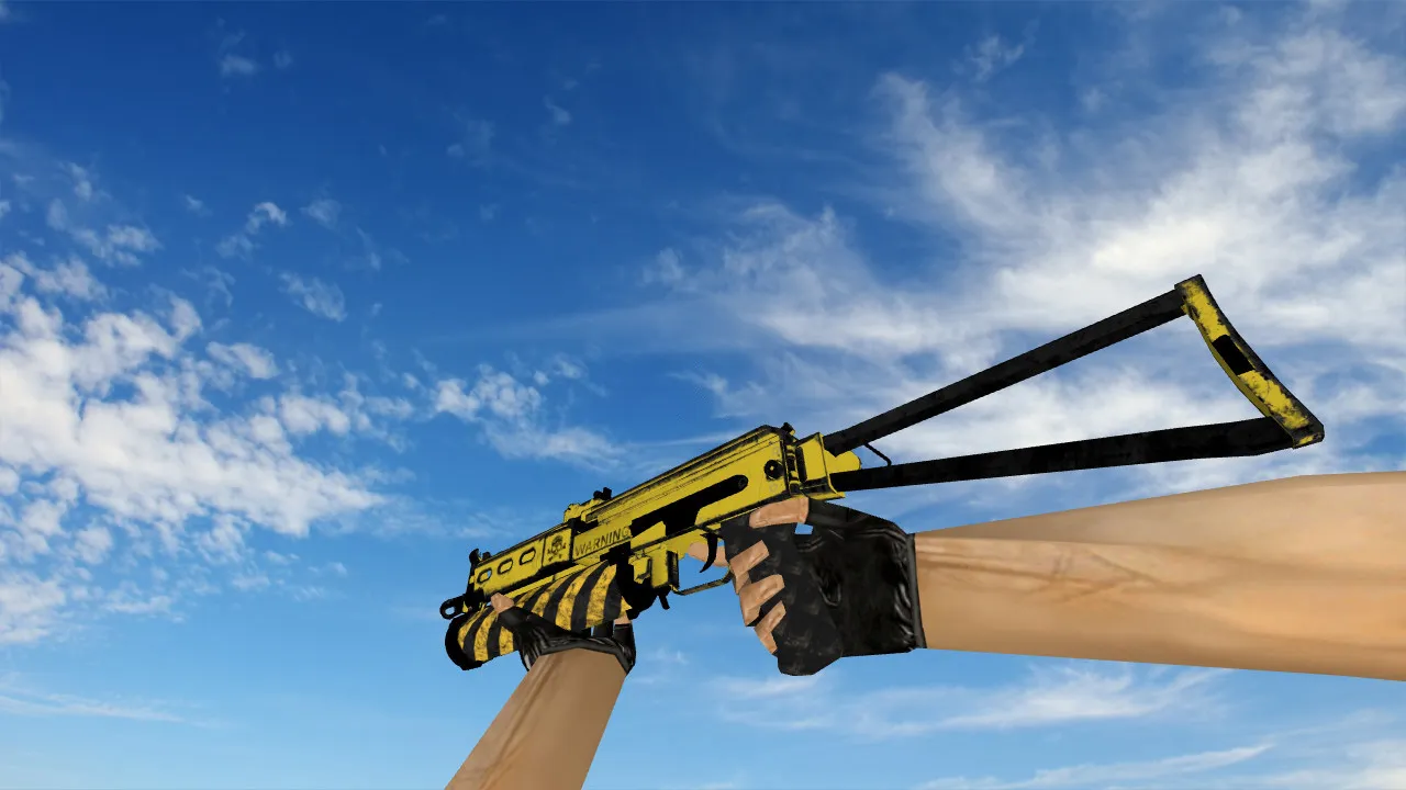 Скриншот Модель P90 «PP-19 Bizon Death Warning» для CS 1.6